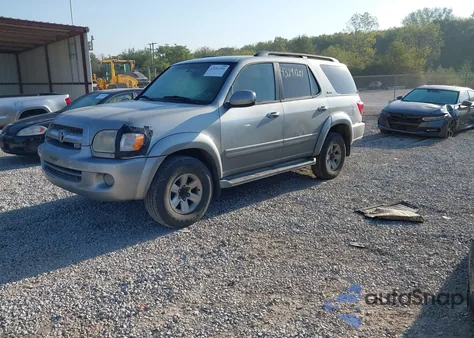 2006 Toyota Sequoia Sr5 V8 из США, поврежденный, VIN 5TDZT34A86S268464